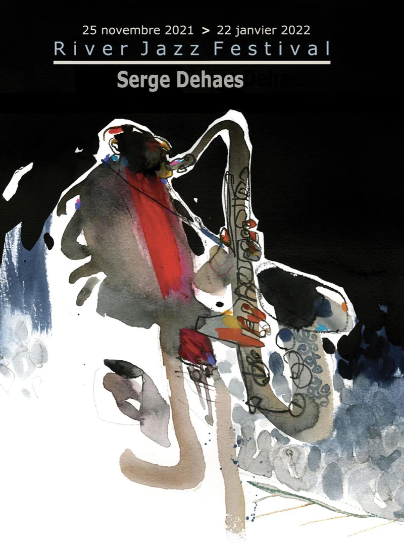 Serge Dehaes - Vernissage - Double EXPO de dessins de Jazz