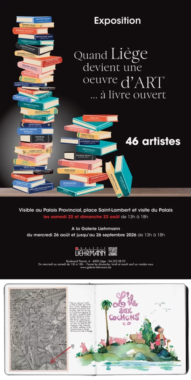 Serge Dehaes - Expo - Quand Liège devient une oeuvre d'ART… à livre ouvert